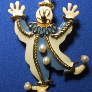 Enameled Vintage Clown Pin